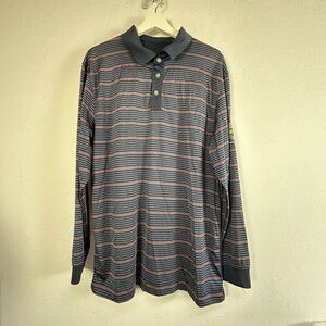 Callaway Mens Pebble Beach Invitational Polo Golf Shirt Striped Short Sleeve